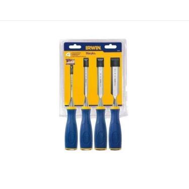 Imagem de Jogo De Formões Para Madeira 4 Peças 1/4 1/2 3/4 1 Irwin