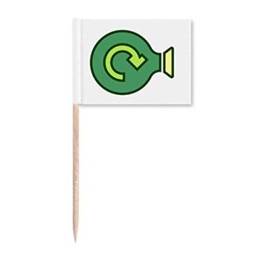 Imagem de Recipiente de lixo com padrão de ícone de palito, bandeiras marcadoras para decoração de festa