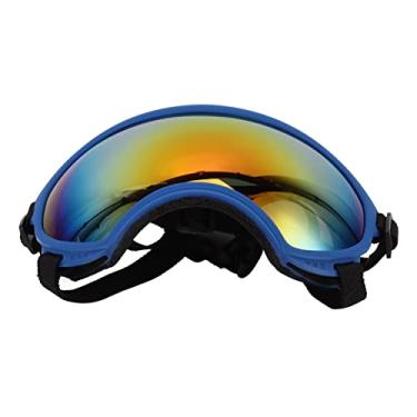 Imagem de Óculos de Sol para Cães à Prova de e UV, Estrutura de Fivela Forte, Alça Ajustável, Proteção para Olhos de Animais de Estimação, Respirável Com Bolsa de Armazenamento (Lente armação