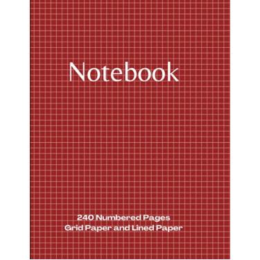 Imagem de Notebook: Project Workbook with 240 Numbered Pages Ruled Line Dot Journal Paper and 5x5 Grid Paper | 8.5" x 11" | PLUS Contacts Pages | For Ideas, Notes, Sketches