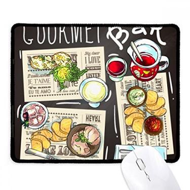 Imagem de Tapete de borracha para jogos Gourmet Bar Sopa Lemonada com borda costurada