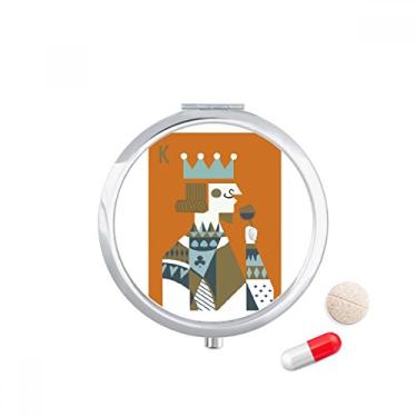 Imagem de Baralho com estampa de ilustração K, porta-comprimidos, caixa de armazenamento de medicamentos, dispensador de recipiente