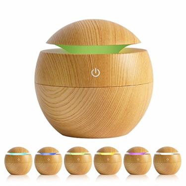 Imagem de Difusor De Aromas Ultrassônico 7 Cores Terapia 130ml Bege SleepWell