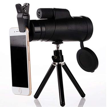 Imagem de Telescópio monocular 12x50 de alta definição, mais nova versão à prova d'água - BAK4 luneta angular e suporte para smartphone para observação de pássaros, caminhadas, camping e paisagens