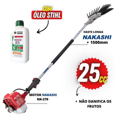 Imagem de Equipamento de Colher Café Nakashi Á Gasolina 2 Tempos 25cc Com 01 Unidade do Óleo Castrol STIHL Lubrificante 2 Tempos de 500ml