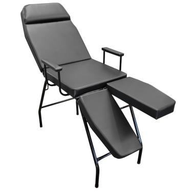 Imagem de Maca 3 Posições Bi-Perna Preta Com Apoio De Braço