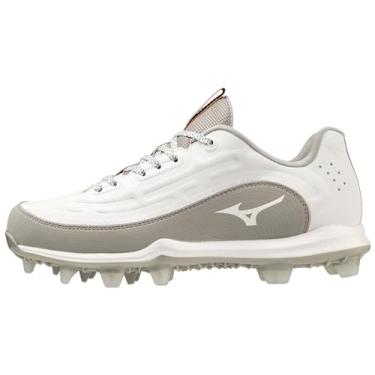 Imagem de Mizuno Chuteira feminina Finch Elite 6 Low TPU Softball, Branco/Cinza, 35