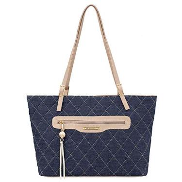 Imagem de TOKSHOP Bolsa Feminina Grande de Ombro Qualidade Premium (Bege)