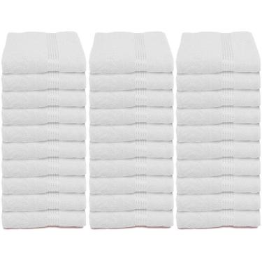 Imagem de Kit 30 toalhas de banho Salão Hotel Hospital 100% Algodão Branca Dolher