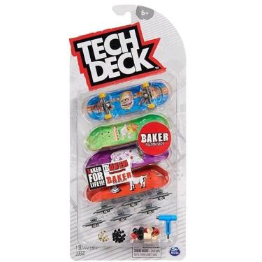Imagem de Tech DECK KIT 4 Skate de Dedo SUNNY 2891 Baker