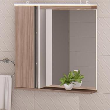 Imagem de Espelheira com Led 1 Porta Nogal Sevilha