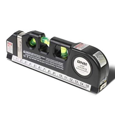 Imagem de DNA MOTORING TOOLS-00053 Régua de fita métrica de 2,5 m, linha a laser horizontal/vertical, régua métrica ajustada a nível de laser