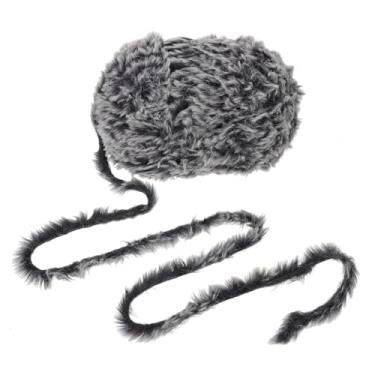 Imagem de Operitacx 2 Unidades pilha grossa fio de pele divertido fio para tricotar fio de lã tricô fio de crochê manual feito à mão cobertor de malha imitação de lã super fio tecer itinerante crepe