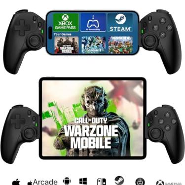 Imagem de Megadream Wireless Controller for iPad, Tablet, iPhone/Android/PC/Switch/PS3/PS4 Gamepad Joystick with Turbo, Supports Mobile Cloud Game, Streaming on PS5/PS4/Xbox/PC, iPhone 15/14, COD, Black