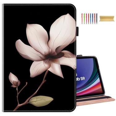 Imagem de Dteck Capa para Galaxy Tab S9/S9 FE 2023, capa para Samsung Tab S8 2022 e S7 2020, capa fólio de couro PU premium à prova de choque com suporte para caneta S Pen capa protetora para tablet TPU macio,