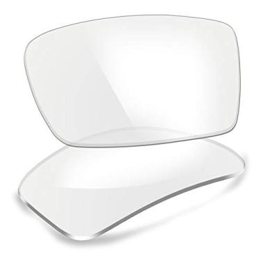 Imagem de ThunderClap Lentes de policarbonato de substituição para óculos de sol Oakley Gascan – Cristal transparente antiluz azul