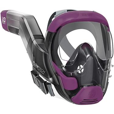 Imagem de V3 Full Face Snorkel Mask Adult- The V3 is The Perfect Snorkeling Gear for Adults and Kids- Patented Flowtech Side Snorkel Design- Up to 600% Easier Breathing. Snorkeling Gear for Kids