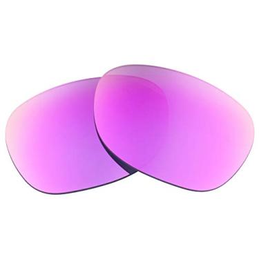 Imagem de LenzFlip Lentes de reposição polarizadas compatíveis com óculos de sol Rayban New Wayfarer RB2132 de 58 mm - fabricadas nos EUA -, Cinza polarizado com espelho rosa, 58 mm