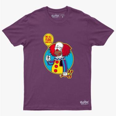 Imagem de Camiseta Homer Palhaço It Balão DTF Desenho Camisa Algodão-Unissex