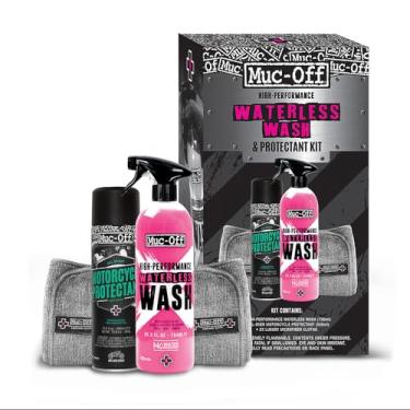 Imagem de Kit de lavagem e proteção para motocicletas Muc-Off – Kit de limpeza de motocicleta, kit de detalhes de motocicleta – Inclui lavagem sem água e spray de proteção