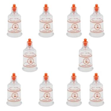 Imagem de 10 Copos Para Ventosa Dong Yang Acrílico - Laranja Nº 04