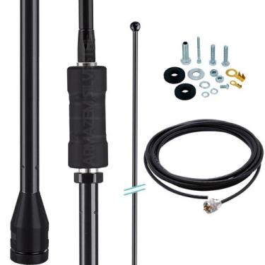 Imagem de Antena Px Bobinada Black Mini Argentina Viúva Negra 200w 1,08m + Cabo 