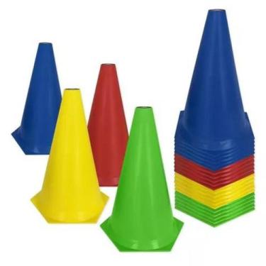 Imagem de Kit 20 Cones Marcação PVC 24cm Esporte Funcional Agilidade - Atack
