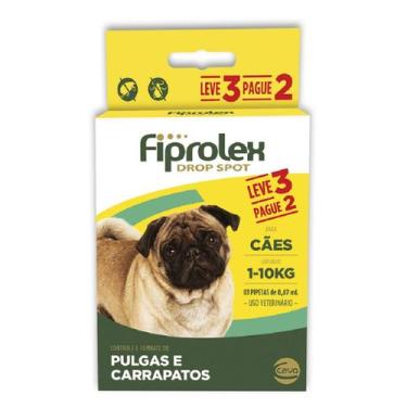 Imagem de Combo 3un Fiprolex Antipulgas Carrapatos Ceva Cães até 10Kg