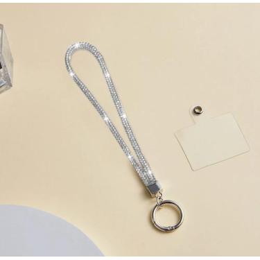 Imagem de Chaveiro Glitter Strass Cordão de Pulso Anti Perca Celular / Chaves / 
