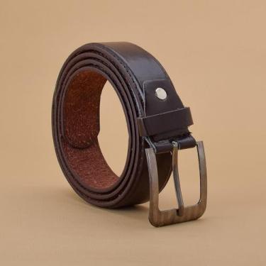 Imagem de Cinto de Couro Legítimo 100% Natural Social Masculino - Ns Shoes, Café