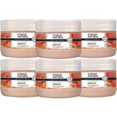 Imagem de 6 Cremes Esfoliante Forte Abrasão Apricot 300g Dágua Natural - D'Água 