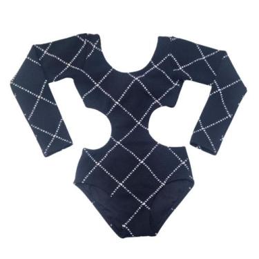 Imagem de Maiô Infantil Proteção UPF50+ Manga Longa - Cannes Black - Banho Maria