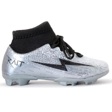 Imagem de Chuteira Infantil Campo Gramado Natural Cano Alto Rait - Vowels, 28, U