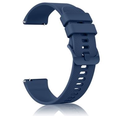 Imagem de Pulseiras de silicone de 22 mm compatíveis com relógio inteligente Fossil Gen 6 44 mm/Gen 5E 44 mm/masculino Gen 5 LTE/Carlyle/Garrett/Julianna feminino, pulseira de silicone macio de liberação rápida