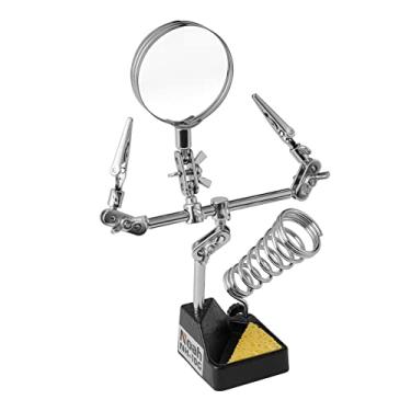 Imagem de Noah Lupa 3 em 1 para Mãos Amigas com Clipes de Jacaré Duplos Ajustáveis em Lupa 2,5X com Suporte para Ferro de Solda e Esponja de Limpeza, para Soldagem, Joias, Fixação em Eletrônicos