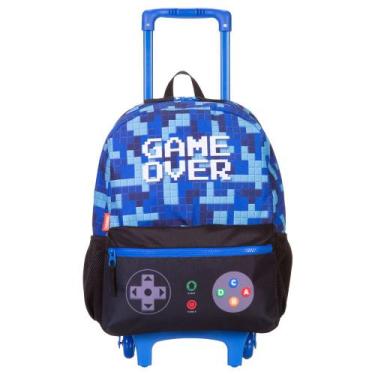 Imagem de Mochila De Rodinhas Escolar Infantil Plus Game 2 Sestini, Preto