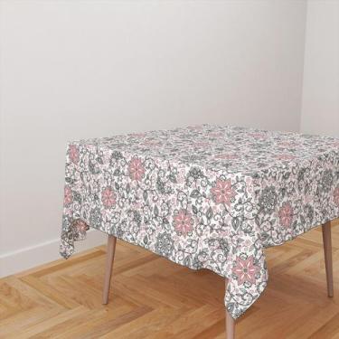 Imagem de Toalha De Mesa Quadrada 4 Lugares Tecido Oxford Floral - Core Decore