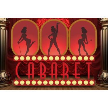 Imagem de Painel de Lona Cabaré Silhuetas 006 - 300x200cm - Fabrika de Festa