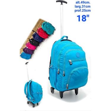 Imagem de Mochila De Rodinha Juvenil Escolar Feminino Masculino Haste de Alumini