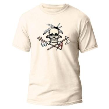 Imagem de Camiseta Algodão Premium Estampa Digital Índio Caveira Foice - Pavesi,