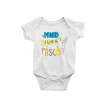 Imagem de Body Infantil Minha Primeira Páscoa Branca - Del France, G