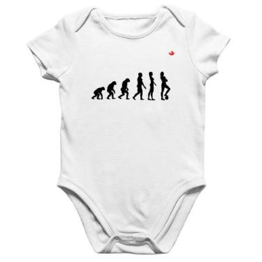 Imagem de Body Bebê Algodão Evolução da Futebolista - Foca na Moda, Branco, G