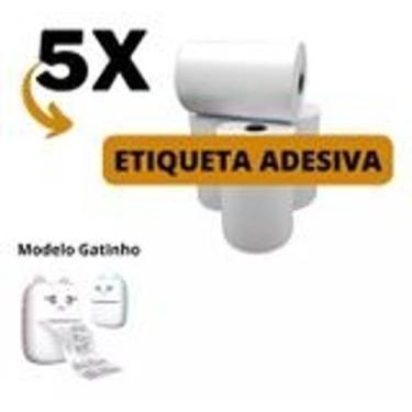 Imagem de Etiqueta Adesiva Para Mini Impressora Gatinho - 5 Rolos - PERSONALIZAD