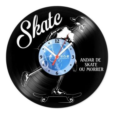 Imagem de Relógio De Parede Disco Vinil Esportes - Skate Até Morrer - VES-184 - 
