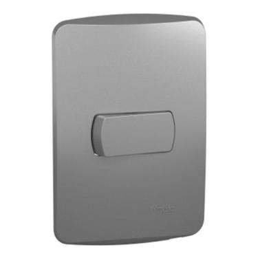 Imagem de Interruptor Miluz 1 Tecla Paralela 10A Alumínio Schneider