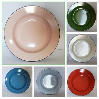 Imagem de 6 Pratos  Esmaltado Original Cor Sortido N.22 Metallouça