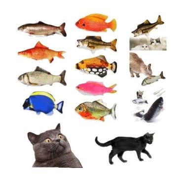 Imagem de Brinquedo para gatos Pelucia Plush Peixe Se Mexe Usb - Elo Imports