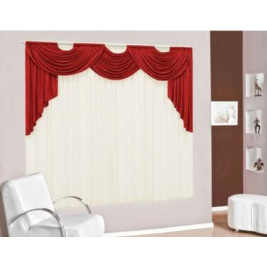 Imagem de Cortina Cristal 4,00mX2,80m Sala Quarto Janela Porta De Malha - FELIPE