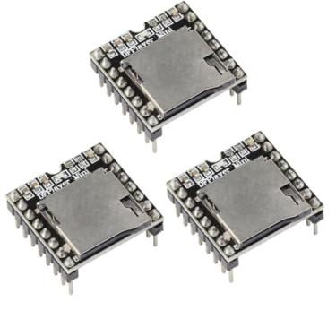 Imagem de VKLSVAN 3 peças DFPlayer Mini MP3 Player Board Module MP3 Voice Decode Board Support TF U-Disk IO/Serial Port/AD Audio Music