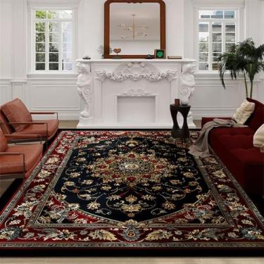 Imagem de Tapete de luxo grande para sala de estar, sofá retrô de tamanho grande, tapetes de área, quarto, vestiário, lavável, DT, 4389, flanela, 2.200 x 300 cm, 78,7 x 118 pol.